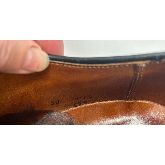 VINTAGE Alden 637 Wingtip Oxford Black Leather Dress Shoes- Truflare Sz 10.5 A/C - Picture 8 of 13